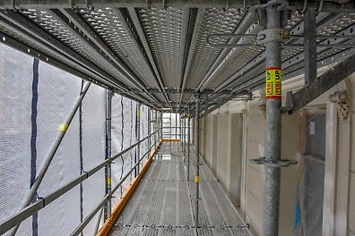 Fasadestillas utvendig fasade