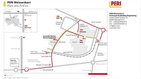 PERI Weissenhorn <br/>Formwork Scaffolding Engineering <br/>Rudolf-Diesel-Strasse 19 <br/>89264 Weissenhorn <br/>Tel. +49(0)7309.950- 0 <br/>Fax +49(0)7309.951- 0 <br/>weissenhorn@peri.de <br/>www.peri.de<br/>