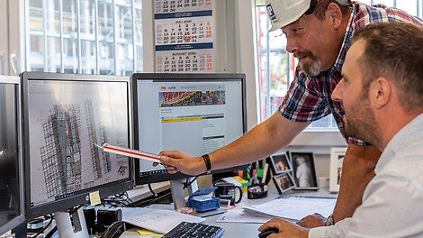 Mit dem Online-Kundenportal myPERI hatte die Bauleitung jederzeit Zugriff auf alle wichtigen Projektdaten.