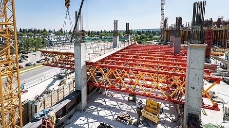 The state-of-the-art VRB solution can be found at two locations on the construction site and is the culmination of the planning phase carried out conjointly by PERI and PCL Construction.