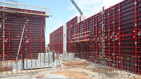 The number of couplers and tie points required is minimal compared to other systems, thus reducing the time to set up the forms significantly compared to other formwork systems