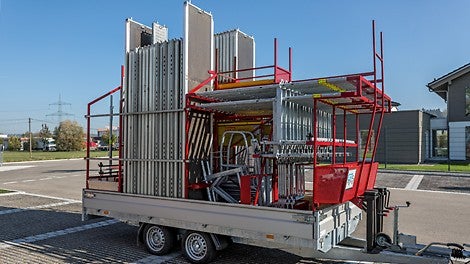 Alle Bauteilgruppen sind systembedingt gesichert. Somit entfällt die Verwendung zusätzlicher Zurrgurte.