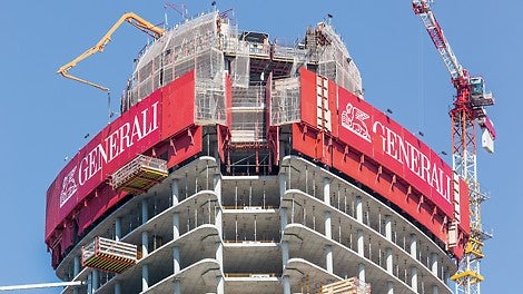 The complete enclosure using the RCS Climbing Protection Panel reliably secured the top floors under construction each time.