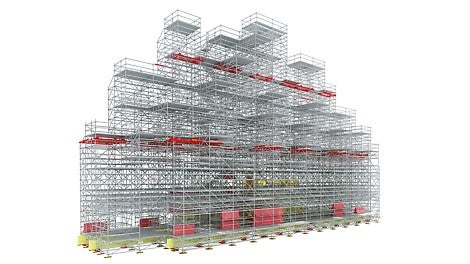 The 3D model provided a visual representation of any potential obstructions, providing valuable insight for the design and installation teams. (3D model: PERI Iberia)<br/>