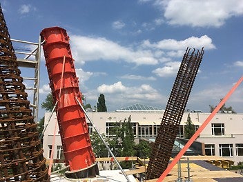 Кофриране на кръгла колона със система SRS