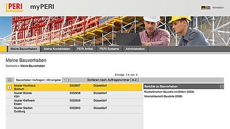 &lt;p&gt;Actual, transparente y disponible las 24 horas. PERI es el primer fabricante de encofrados y andamios que ofrece a sus clientes acceso directo a la informaci&amp;oacute;n que necesitan. Todos los documentos del proyecto est&amp;aacute;n disponibles online en cualquier momento.&lt;/p&gt;<br/>