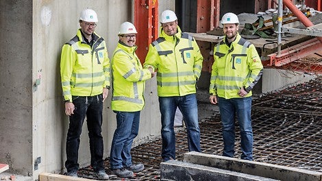 PERI stand dem GP Con Baustellenteam vor Ort immer zur Seite.