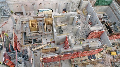 Metrokeskuksen työvaihe keväällä 2014.