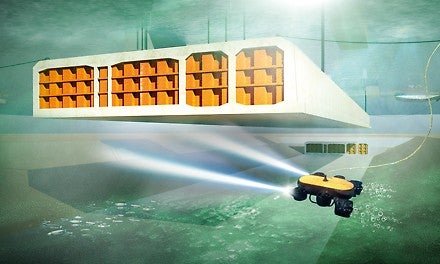 Tunneli elementide sukeldamise ja ühendamise visualiseering. <br/>(Illustratsioon: Femern A/S)<br/>