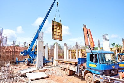 Basement wall construction using VARIO