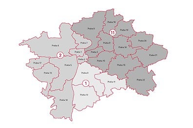 Kontakty bednění rozdělení PRAHA - větší