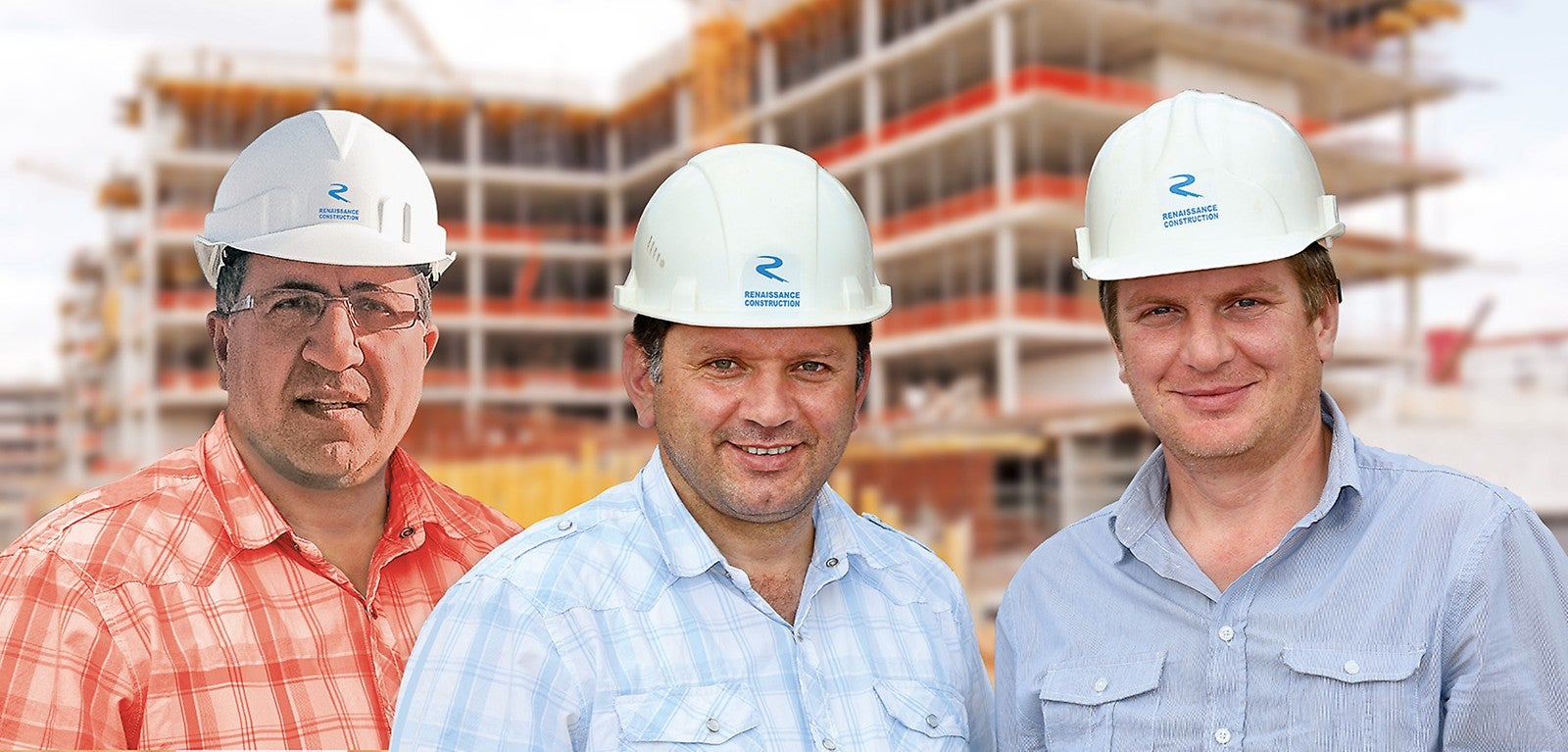 Cалман Исджен| заместитель руководителя проекта; Али Жалилов и Хасан Йилман| начальники участков