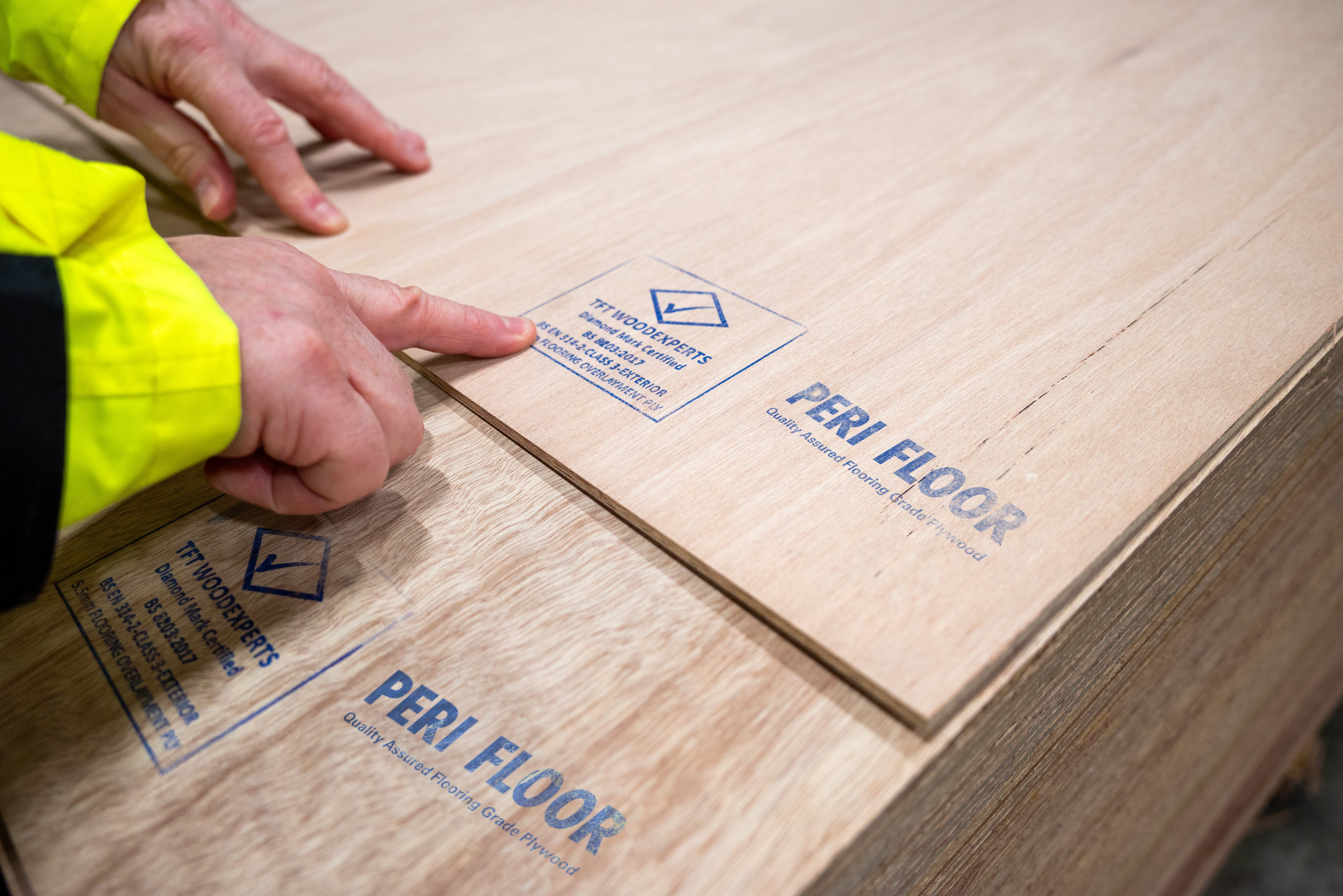 Every PERI FLOOR board stamped with the TFT Diamond Mark provides visible proof of independent testing and ongoing performance assurance.