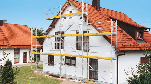 <p>随着 PERI UP 脚手架系统的不断发展，派利在脚手架市场上初露锋芒；T72型 PERI UP外装修脚手架系统为T型框架结构，可防护栏提前安装，确保安全、经济的施工</p><br/>