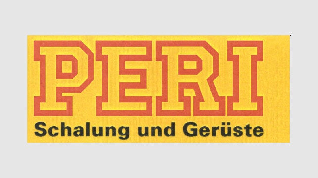 <p>Logotip PERI-a je prilagođen: Reči "Opate i skele" jasno se ističu na žutoj pozadini i podsećaju na prvi crno-žuti PERI logotip.</p><br/>