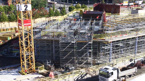 Prosjektet består av studentboliger, bibliotek og kontorlokaler. 