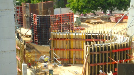 A combination of standard TRIO and VARIO wallform combined with Special fabrication