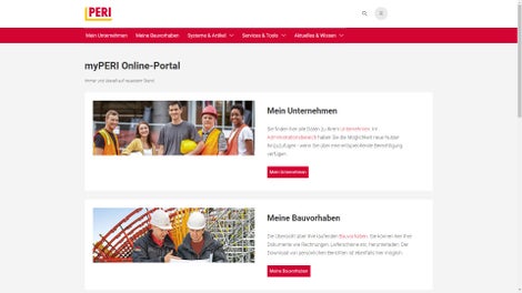 Die Abbildung der PERI Systeme mit den Details aller verfügbarer Artikel erleichtert unter anderem die Materialverwaltung.<br/>