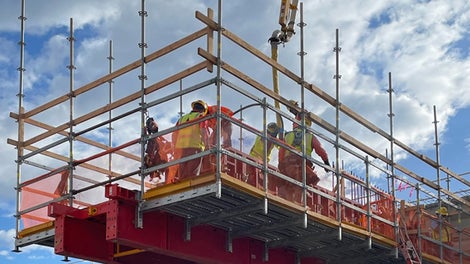 Multiple guardrail options are available with the VPS system, allowing for customized configurations to ensure worker safety.