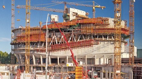 The concrete work for the impressive Mercedes-Benz Museum in Stuttgart required unique engineering and assembly services on the construction site.