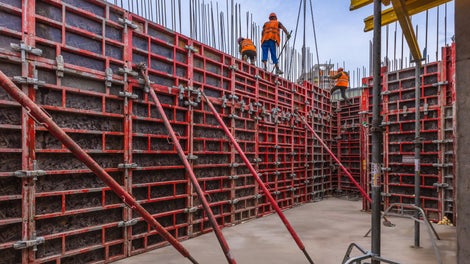 Опорные рамы SB применимы для высоты бетонирования до 8,75 м и давления свежезалитого бетона до 60 кН/кв м. 