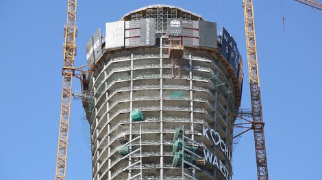 Warsaw Spire - rusztowania