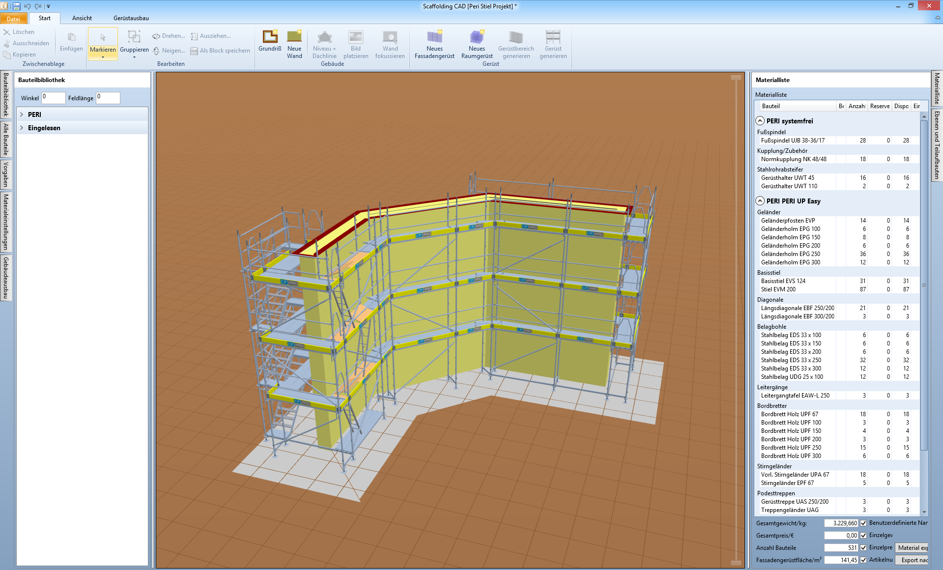 CP-Pro Scaffolding CAD eignet sich für unterschiedlichste Gebäudeformen in verschiedenen Komplexitätsstufen.