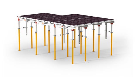 Die leichte und bewährte Alu-Paneel-Deckenschalung mit den niedrigen Schalzeiten