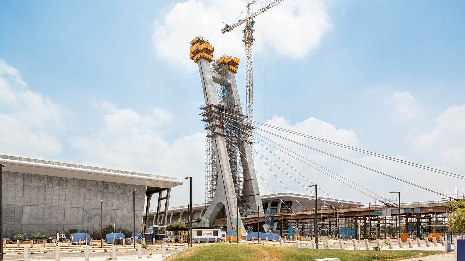 The Mahatma Mandir in Gandhinagar in the Indian state of Gujarat is a convention and event centre, but also a memorial to Mahatma Gandhi. 