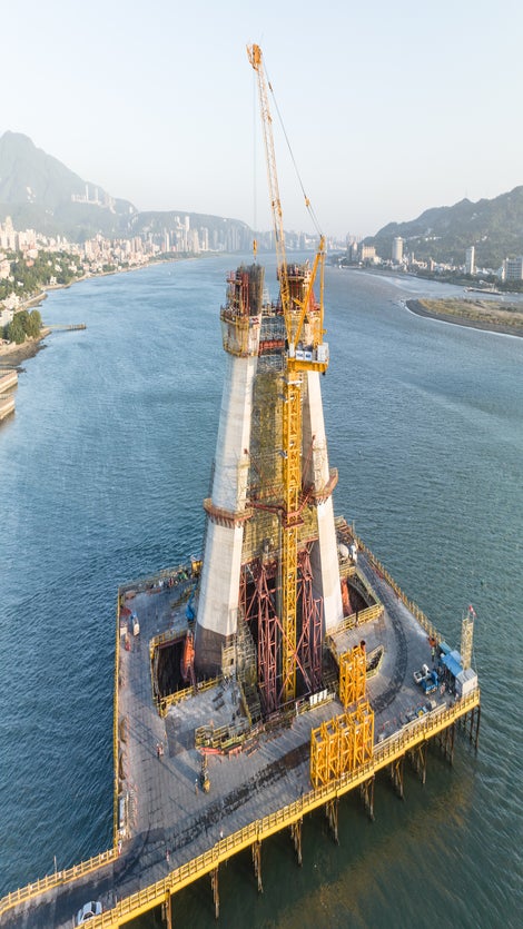 淡江大橋（Danjiang Bridge Project）現場写真 with PERI HQ （2023年11月28日撮影）