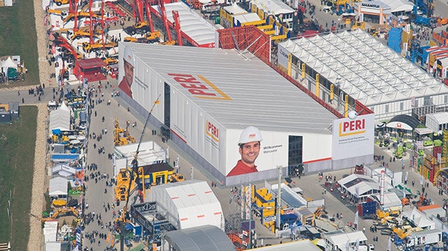 <p>Bauma se ha convertido en la feria l&amp;iacute;der mundial de la industria de maquinaria de construcci&amp;oacute;n. El impresionante pabell&amp;oacute;n de exposici&amp;oacute;n de PERI tiene una superficie de m&amp;aacute;s de 4.000 m&amp;sup2;.</p><br/>