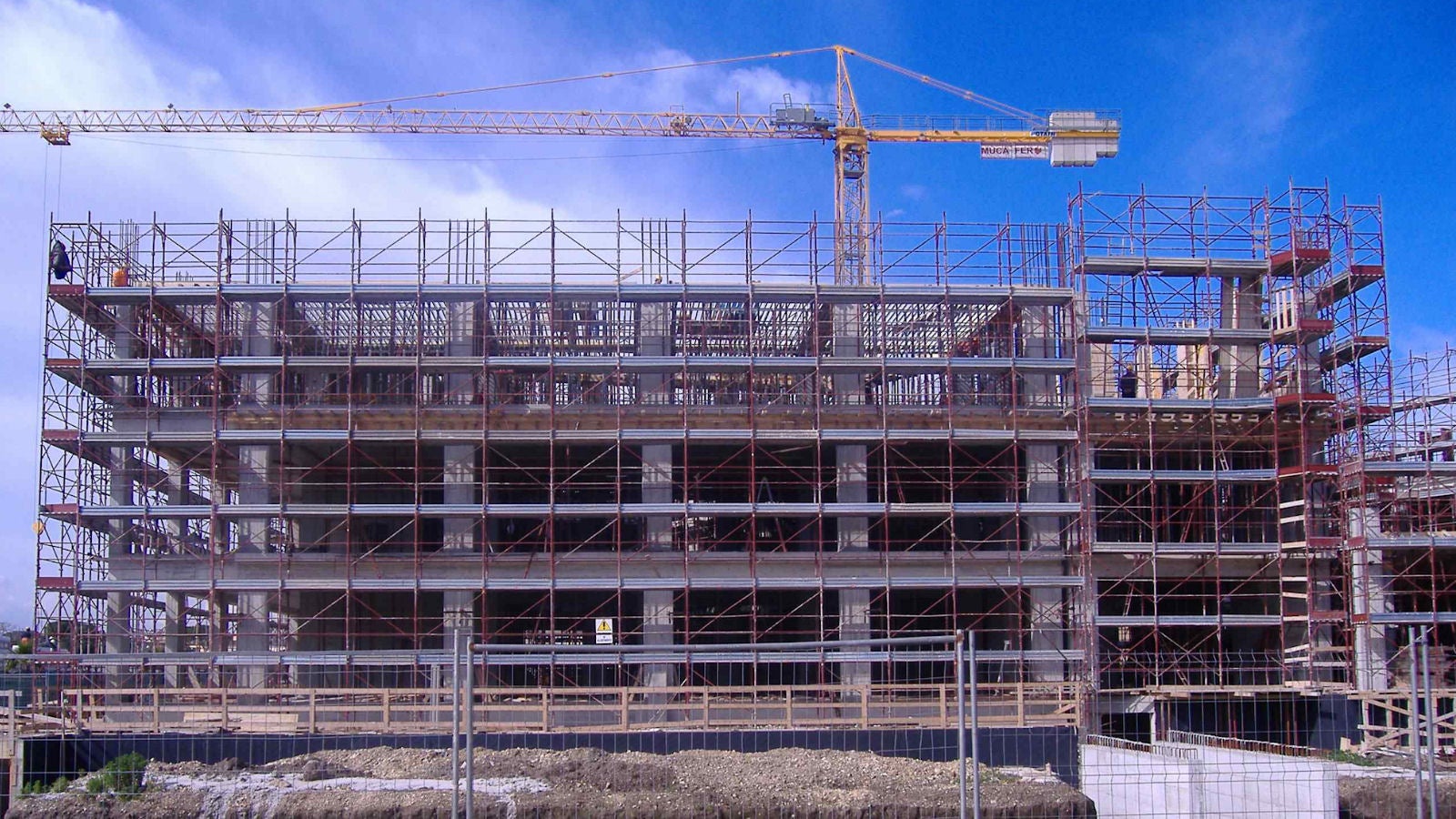 Panoramica del cantiere