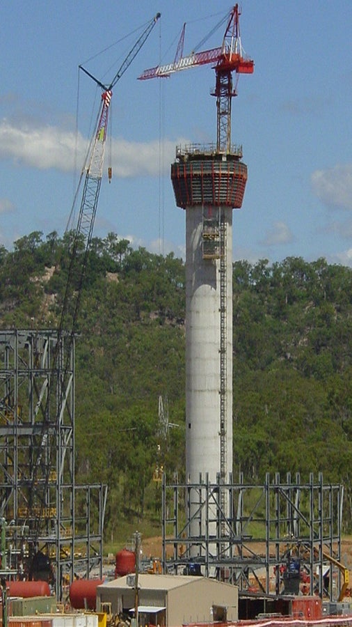 Comalco Alumina Project, Gladstone, Central Queensland, Stack Windshield<br/> 