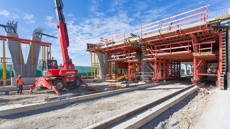 Galerieschalwagen mit V-Stützen