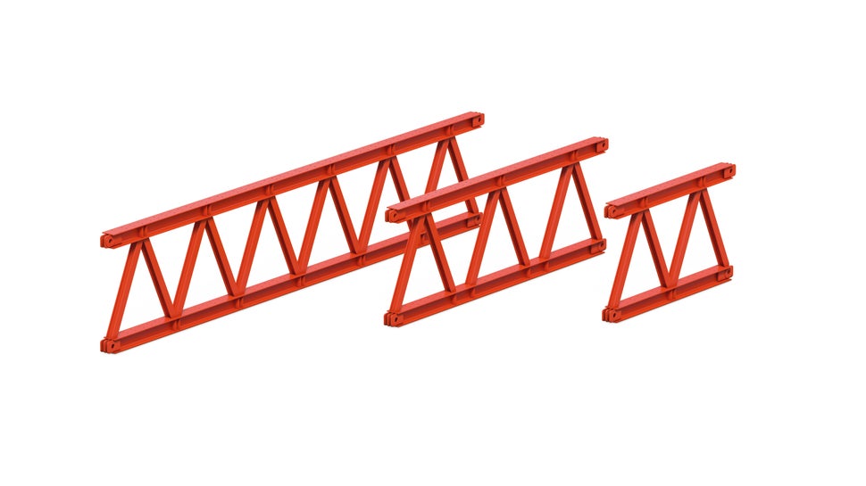 Render - příhradový nosník KMT