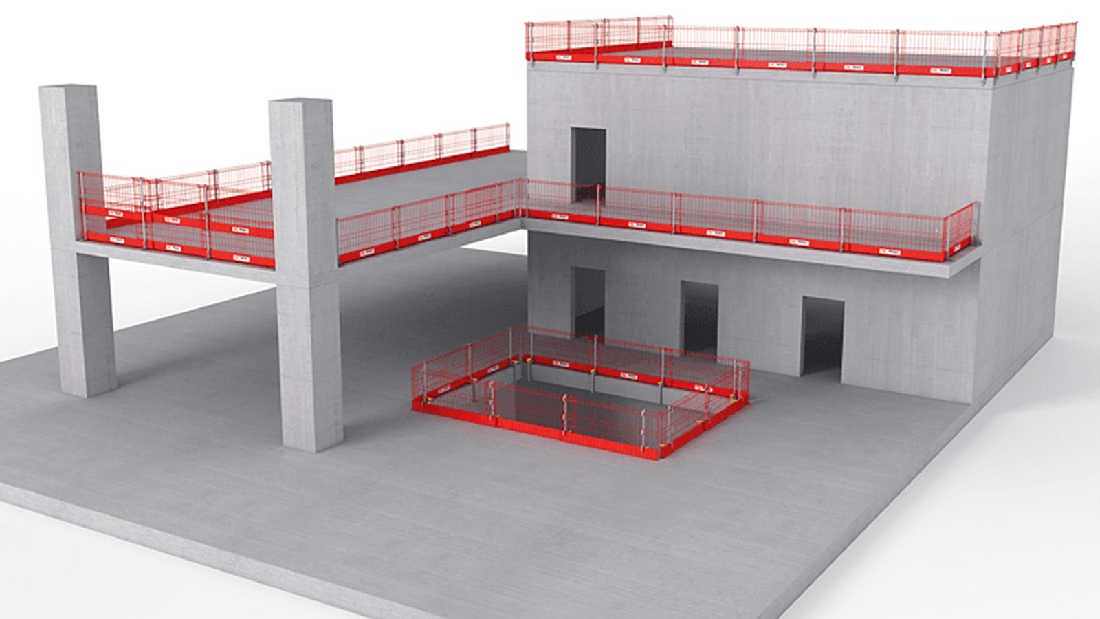The safety system for temporary edge protection