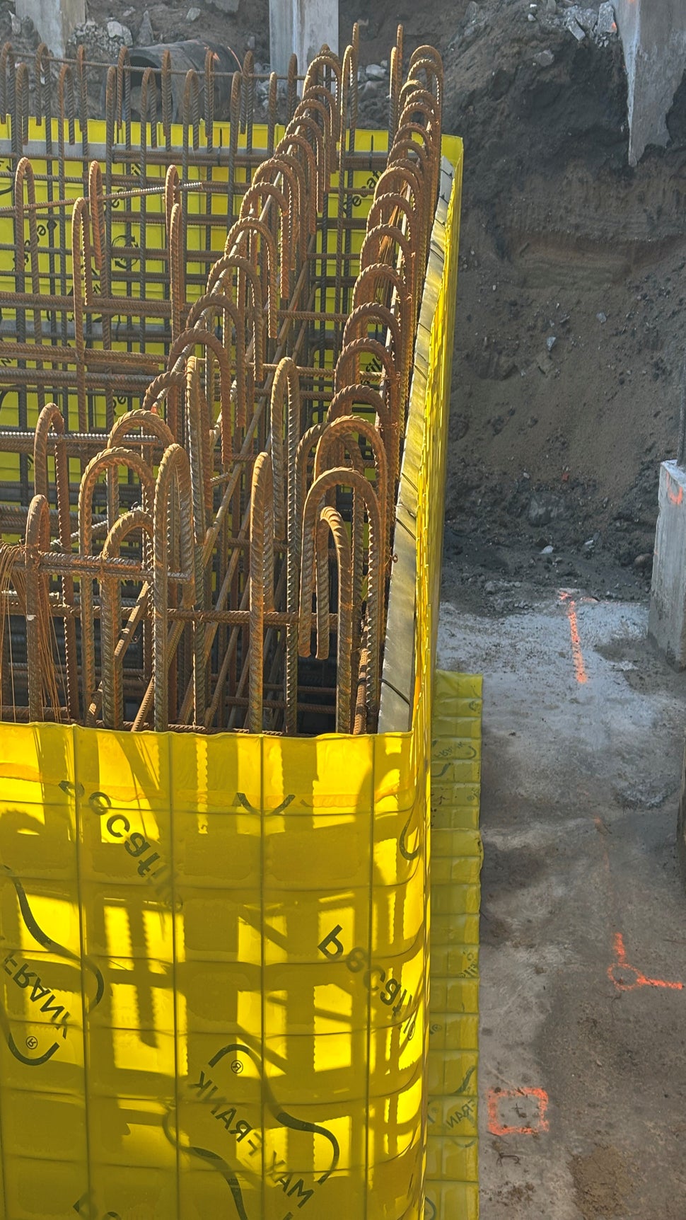 Pecafil - installert med armering