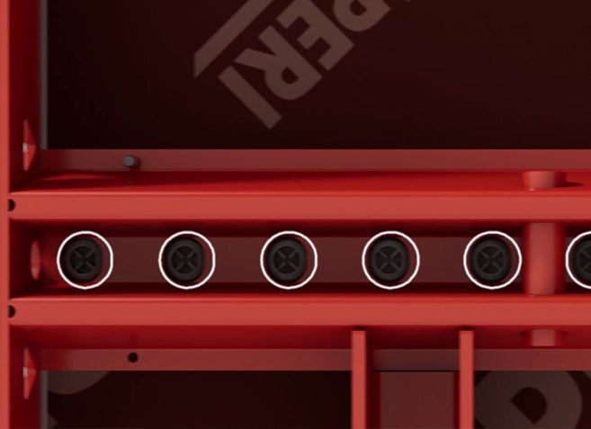 Easy - Pre-drilled holes spaced at 2" increments.