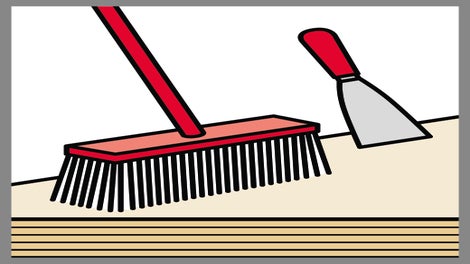 <ul><br/><li>Clean the formwork panels immediately after removing the formwork.</li><br/><li>Only use suitable cleaning tools to avoid damage (no high-pressure water cleaning).</li><br/><li>Repair scratches or holes with PERI repair plates.</li><br/><li>Fillering is not recommended as the filler does not adhere permanently to the formwork panel.</li><br/><li>After using the formwork, care must be taken to ensure that it is stored properly.</li><br/></ul><br/>