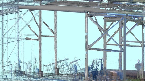 Chmura punktów i renderowanie pozwala stworzyć model 3D.