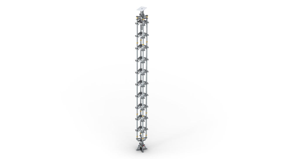 Vyskopevnostní podpěry s integrovanou regulací zatížení.