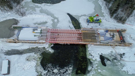 Fv251 Hellefossbrue<br/>VRB fagverksdrager og VST tunglasttårn