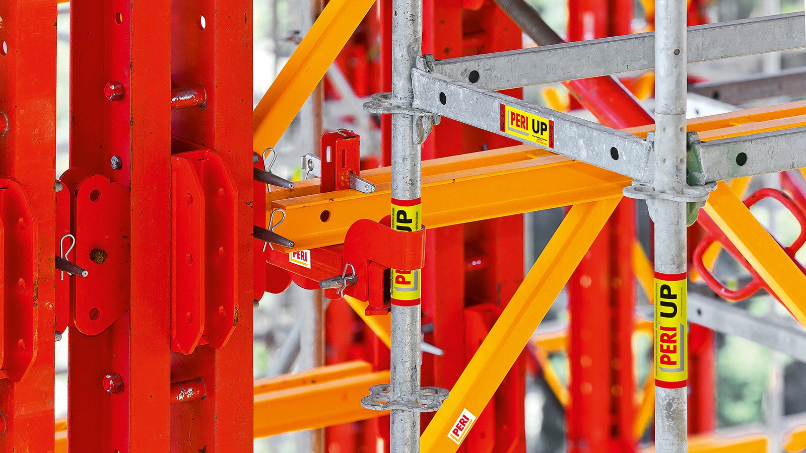 VARIOKIT and PERI UP are two modular construction systems with a flexible metric grid pattern.