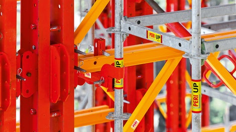 VARIOKIT and PERI UP are two modular construction systems with a flexible metric grid pattern.