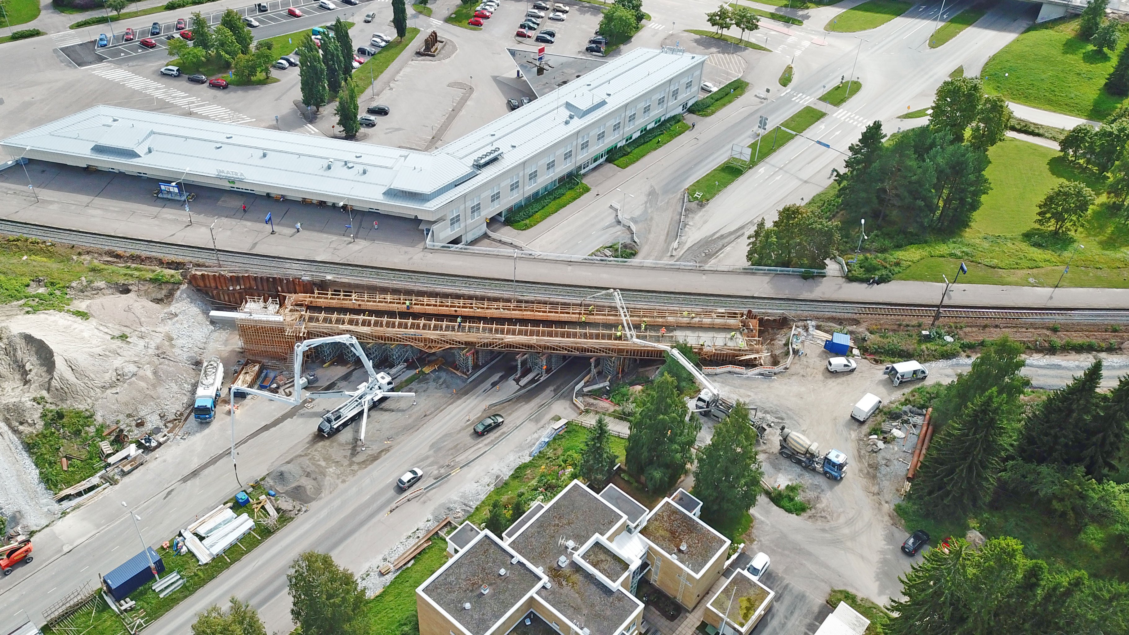 Ratasillan valu käynnissä kesällä 2020.