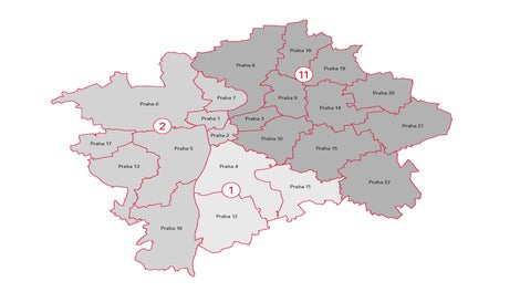 Kontakty bednění rozdělení PRAHA - větší