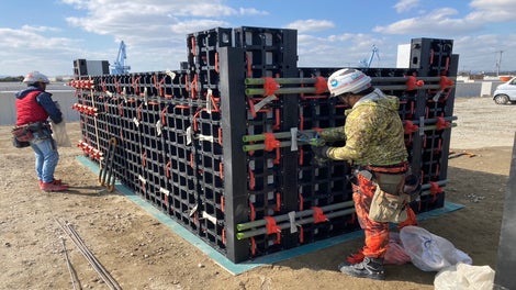 姫路港 飾磨港区 公共桟橋ブロック製作工事