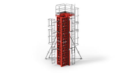 Deskowanie słupów TRIO: płyty do ścian i słupów, przekroje do 105 cm x 105 cm.