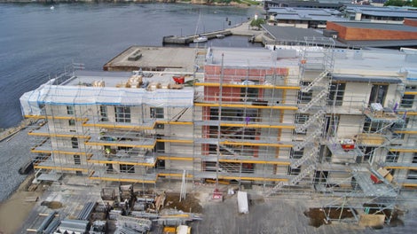 PERI har levert utstyr til byggeprosjektet i Sanden, Larvik