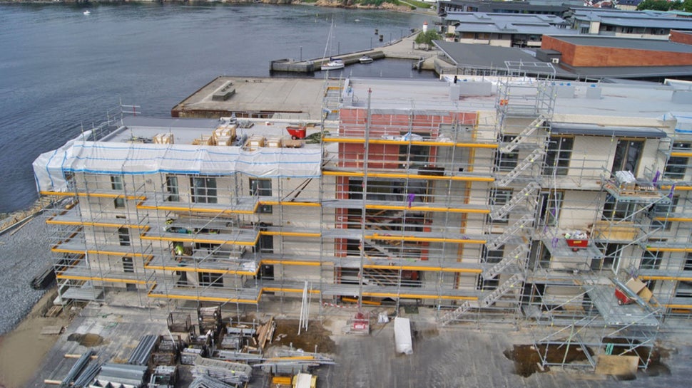 PERI har levert utstyr til byggeprosjektet i Sanden, Larvik